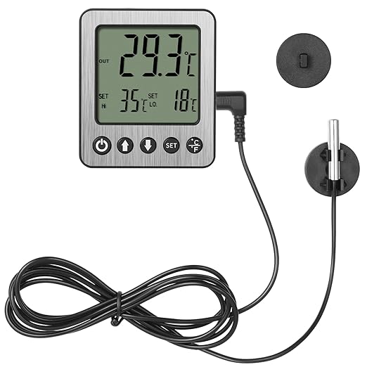 Refrigerator Thermometer Freezer Alarm Digital Freezer Thermometer Fridge by VLEJEARI