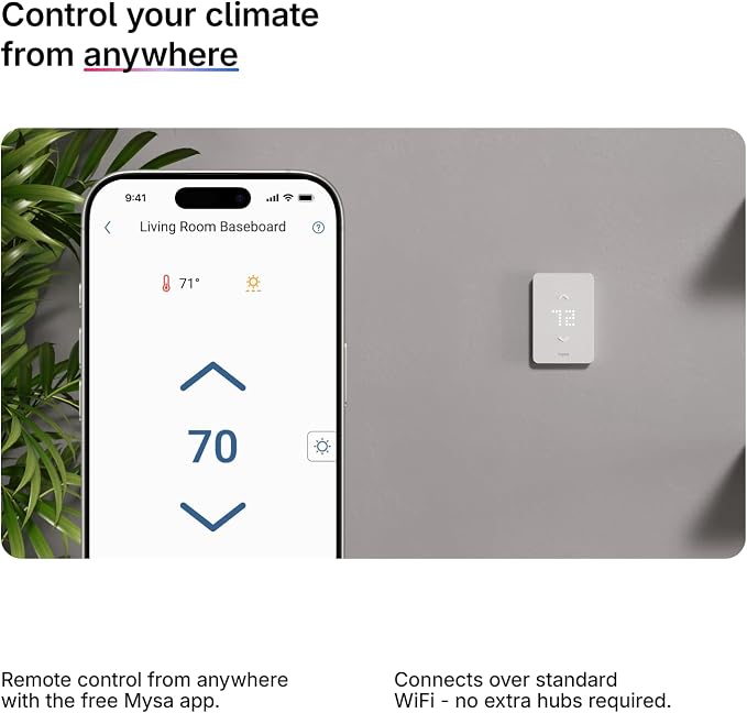 Mysa Smart Thermostat LITE for Electric Baseboard Heaters 240V | DIY Install | - Image 7
