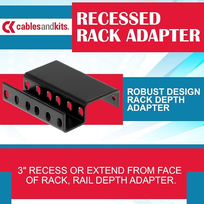 CablesAndKits - Recessed Rack Adapter - 3" Extension/Recess from Face of Rack - - Image 2