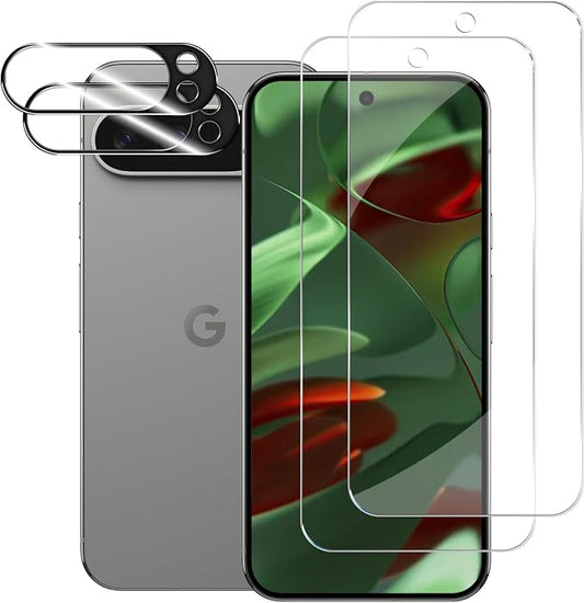 BIGFACE for Pixel 9 Pro Tempered Glass Screen Protector + Camera Lens Protector by Wehaveaprofessionalteam