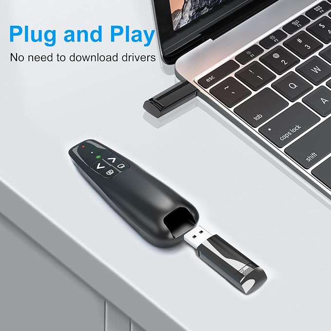 Presentation Clicker for PowerPoint, Wireless Presenter Remote Green Laser - Image 3