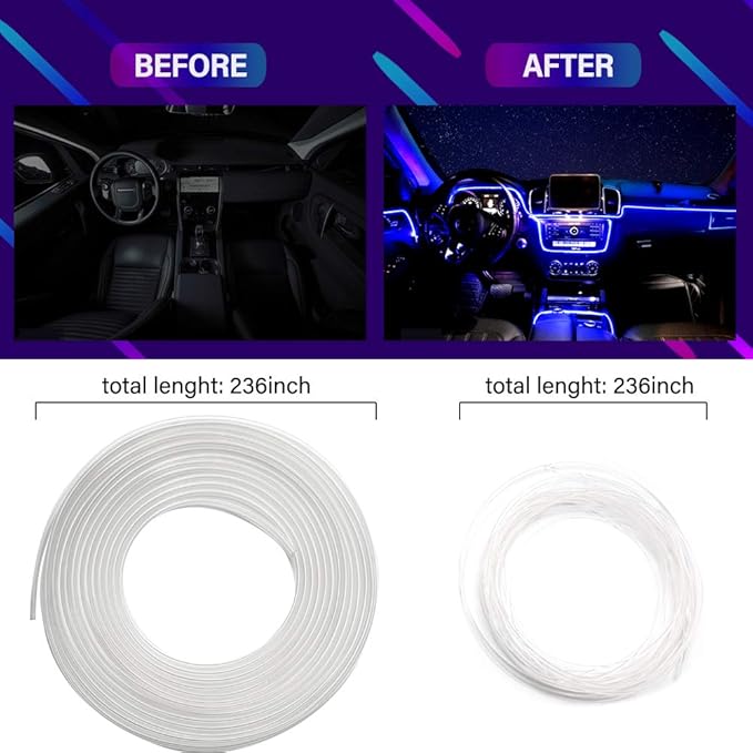 MAODANER Car LED Interior Strip Light, 16 Million Colors 5 in 1 - Image 2