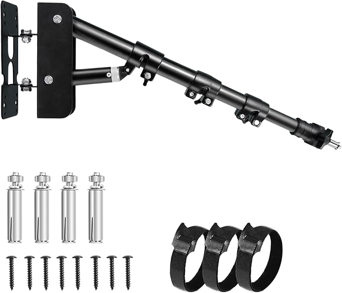 EMART Ring Light Wall Mount Boom Arm, Adjustable 42in/106cm Mounted Overhead by EMART
