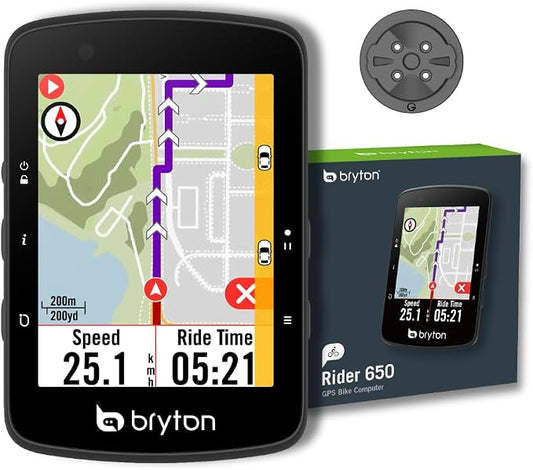 Bryton Rider 650 Sensor Bundle 2.8 Inch Color LCD Touchscreen GPS Bike/Cycling by Bryton
