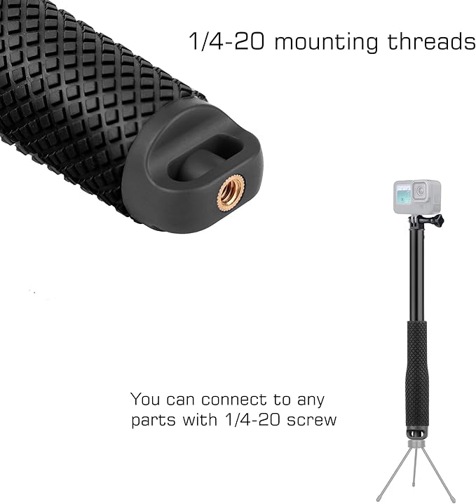 GEPULY Waterproof Selfie Stick for GoPro/DJI/Insta360/AKASO Action Cameras | - Image 2