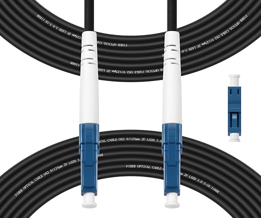 Fibergaga-3M/ OS2 LC to LC Fiber Optic Cable Outdoor Armored, Single Mode by Fibergaga