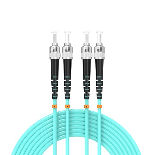 OM3 Fiber Patch Cable ST/UPC to ST/UPC 5ft/11.5meters 10BG/Gigabit Multimode by Buacoz