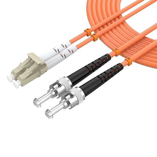OM1 Fiber Patch Cable LC/UPC to ST/UPC Multimode Duplex 62.5/125μm Fiber by lidkew