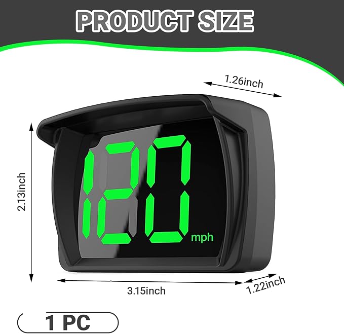Speedometer HUD for Cars Trucks Motorcycles USB Plug & Play Digital MPH Speed - Image 2