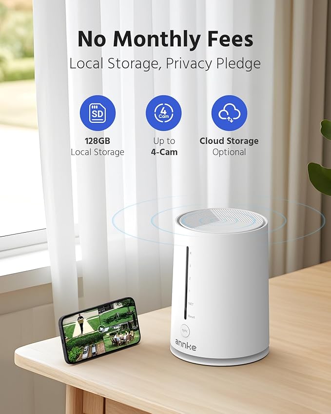 ANNKE 4MP Solar Security Cameras Wireless Outdoor, 5MP 4 Cam-Kit Home Security - Image 6