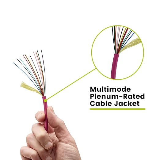 TRUE CABLE 12 Strand Bulk Fiber Optic Cable, Indoor Tight Buffered Distribution - Image 5