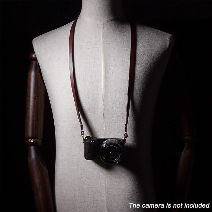 Genuine Leather Camera Neck Shoulder Strap Compatible - Image 5