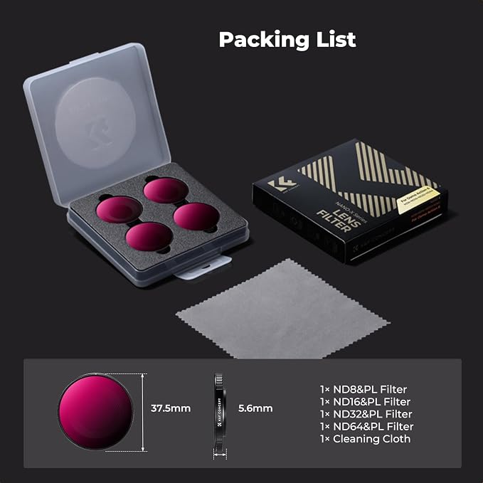 K&F CONCEPT ND/PL Filter Kit Compatible - Image 7