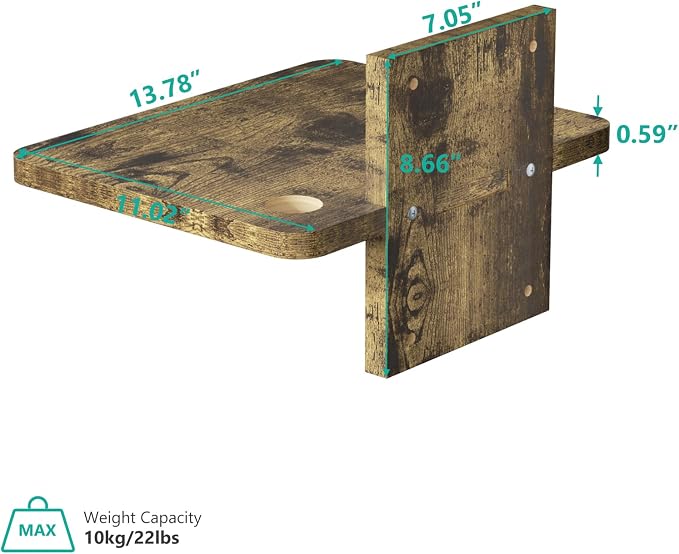 WALI Floating TV Shelf, 1 Tier Projector Shelf - Image 2