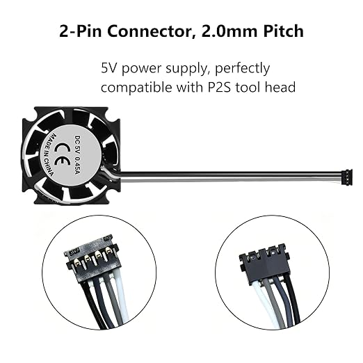 for P2S Extruder Hotend Cooling Fan 2510 DC 5V 25x25x10mm 3D Printer Fan | - Image 6