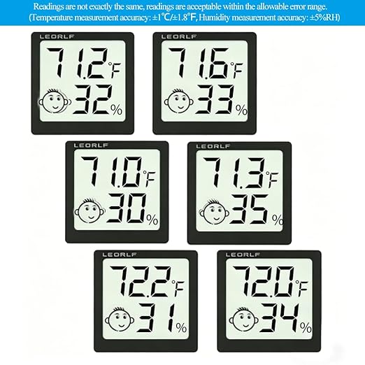 Mini Humidity Meter Hygrometer 6 Pack Room Thermometer Indoor Digital - Image 5