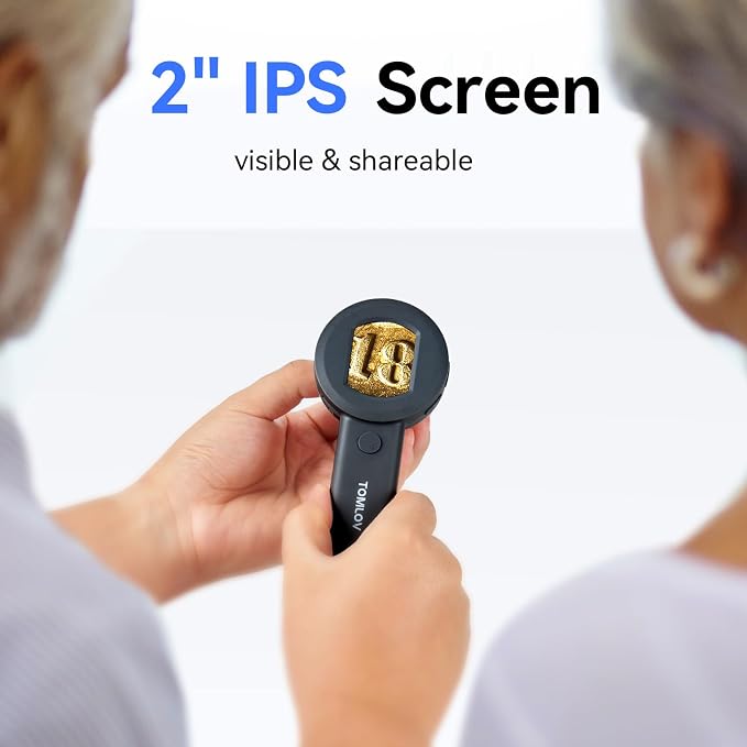 TOMLOV P10 Microscope for Adults Kids, Handheld Coin Magnifier - Image 2