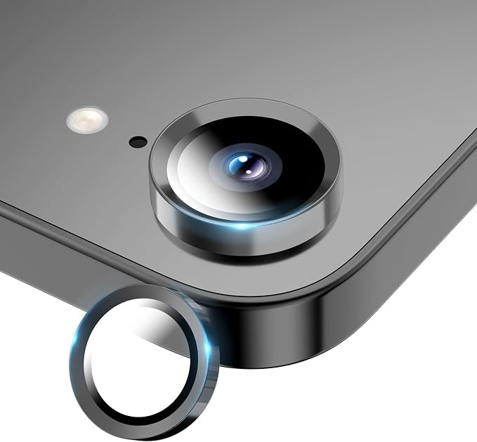 for iPhone 16e/iPhone 17e Camera Lens Protector, Tempered Glass Screen by WumigooProducts