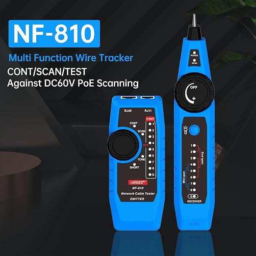 NF-810 Multifunctional Network Cable Tester, Ethernet LAN Network Wire Tracker - Image 2