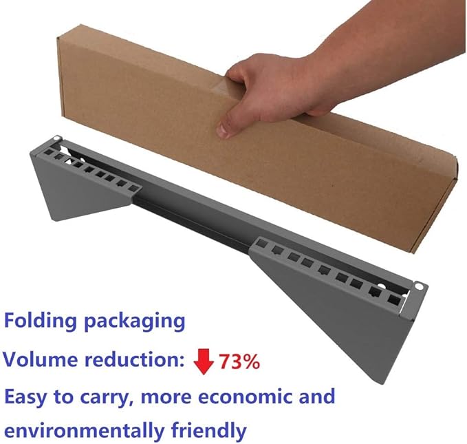 JINGCHENGMEI 3U Vertical Wall Mount Patch Panel Bracket -Steel Networking - Image 6