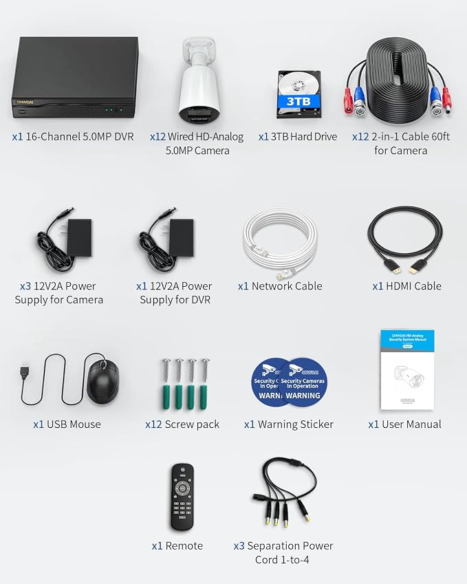 《122°Wide Angle & 80FT Night Vision》Outdoor Wired Security Camera System - Image 6