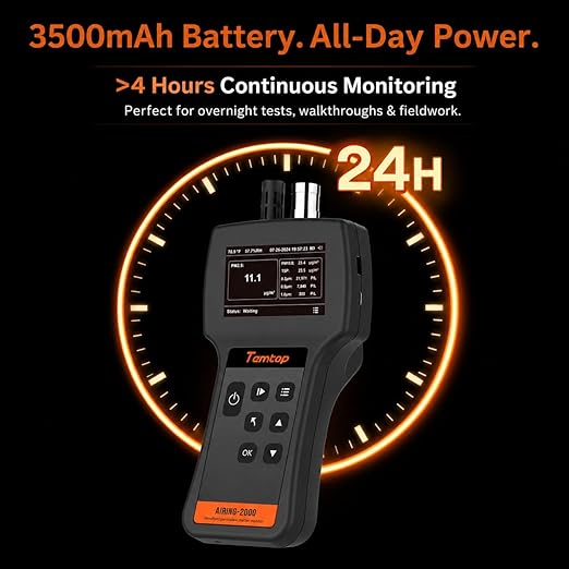 Temtop Handheld Particle Counter 0.3µm, 1.0µm Particulate Monitor PM2.5 - Image 4