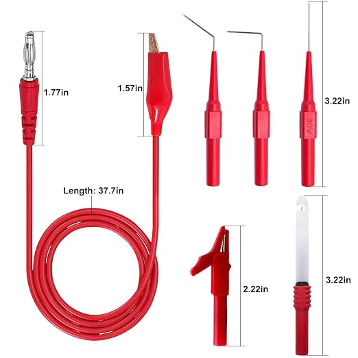 Linkhood 31PCS Back Probe Kit, Banana Plug to Copper Alligator Clip Automotive - Image 6