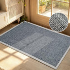 Braided Doormat Grey 17"x30", Non Slip, Back Door by winolive