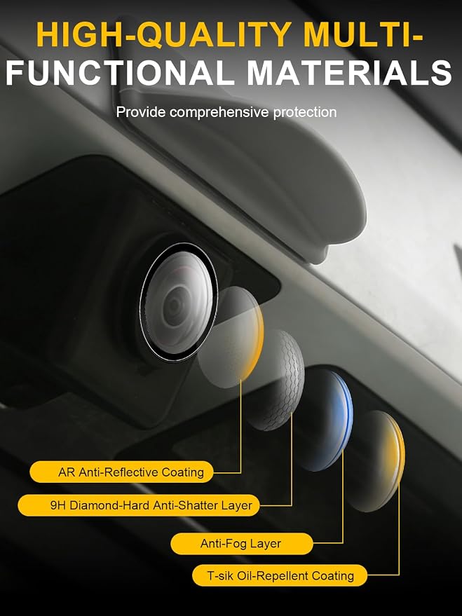 Car Camera Lens Protector 4-Pack + Backup Camera Rain Shield 2-Pack, - Image 5