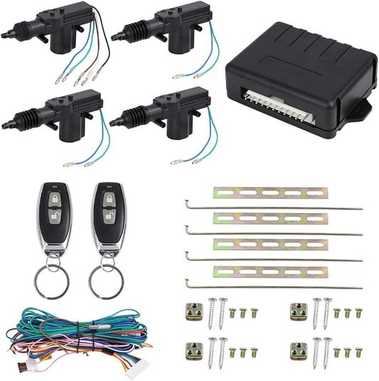 X AUTOHAUX 4 Doors Central Lock Locking System Car Keyless Entry Kit by XAUTOHAUX