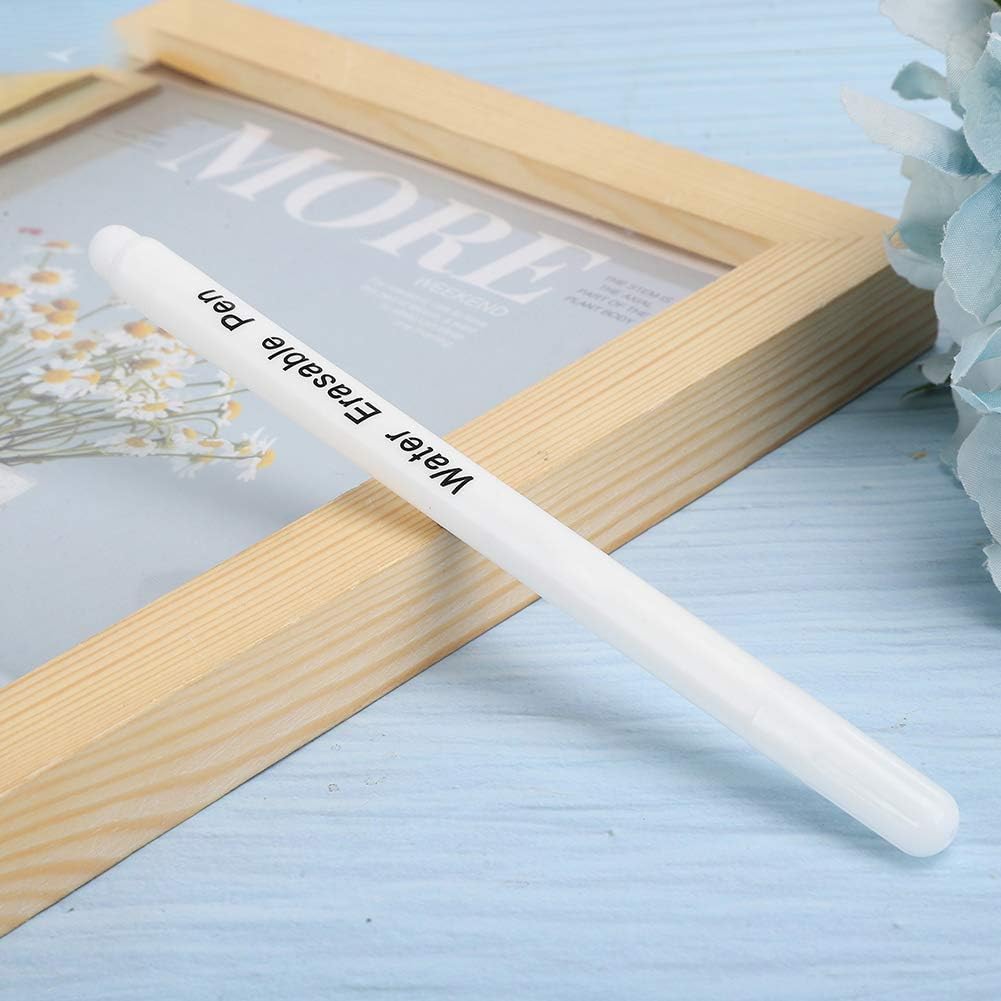 Water Erasable Fabric Marking Pens, White Single Head, Soluble Tailoring Tool for Sewing, Embroidery, DIY Crafts, 10 Pack