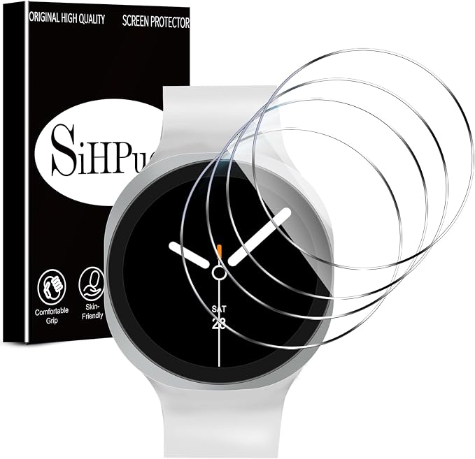 SiHPuoy 4 Pack for Samsung Galaxy Watch 8 Screen Protector 40mm Tempered Glass by SiHPuoy