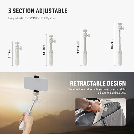 NEEWER Basics Mini Desk Selfie Stick Tripod Compatible - Image 2