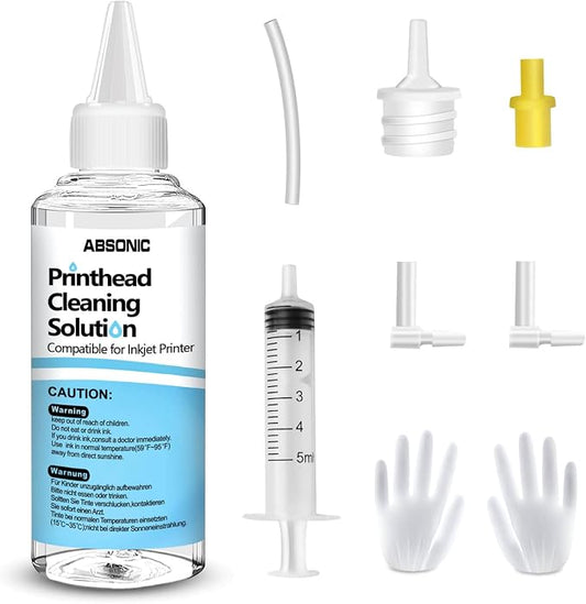 Printer Cleaning Kit for Epson, Printhead Cleaning Kit for HP, Inkjet Printer by Absonic