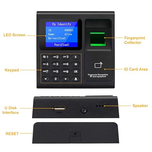 LIBO Intelligent Biometric Fingerprint Time Attendance Machine Time Clock - Image 5