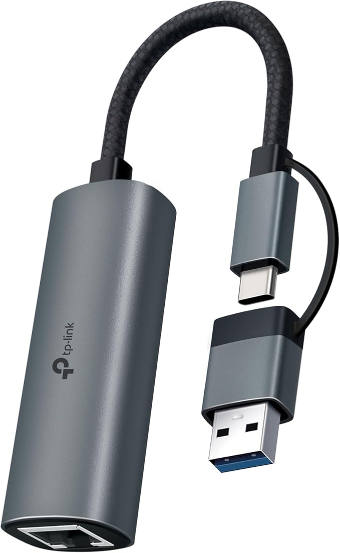 TP-Link 2-in-1 USB 3.0 & USB C to Ethernet Adapter, RJ45 Gigabit LAN, Plug & by TP-Link