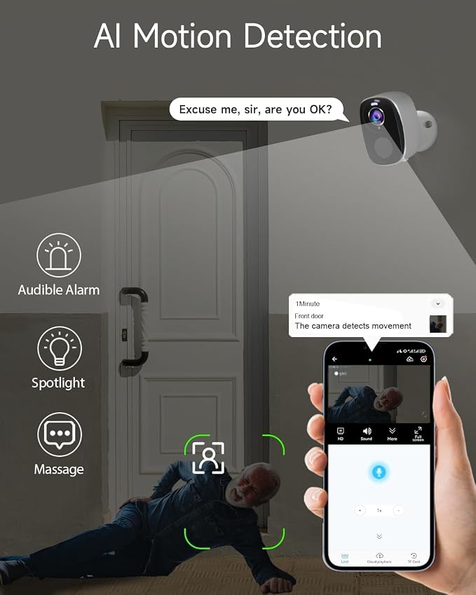 ELECCTV Upgraded 5G/2.4G WiFi Security Cameras Wireless Outdoor, 2K Battery - Image 7