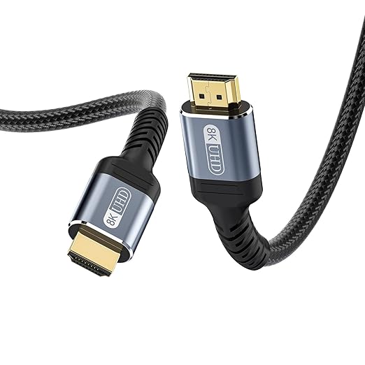 8K HDMI 2.1 Cable 6ft 48Gbps Ultra High Speed Braided Nylon HDMI Cord-8K@60Hz by Fibopitcal