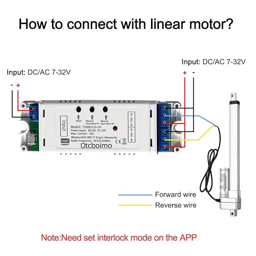 WiFi Electric Linear Actuator Controller, 2 Channel DC12V 24V, Tuya Smart WiFi - Image 3