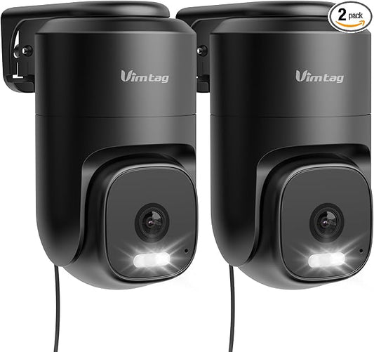VIMTAG 2.5K 4MP Outdoor Security Camera, Pan/Tilt WiFi Home CCTV Camera by Vimtag