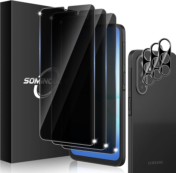 3+3 Pack for Samsung Galaxy A17 5G Privacy Screen Protector & Phone Camera Lens by SOMINGUIZN
