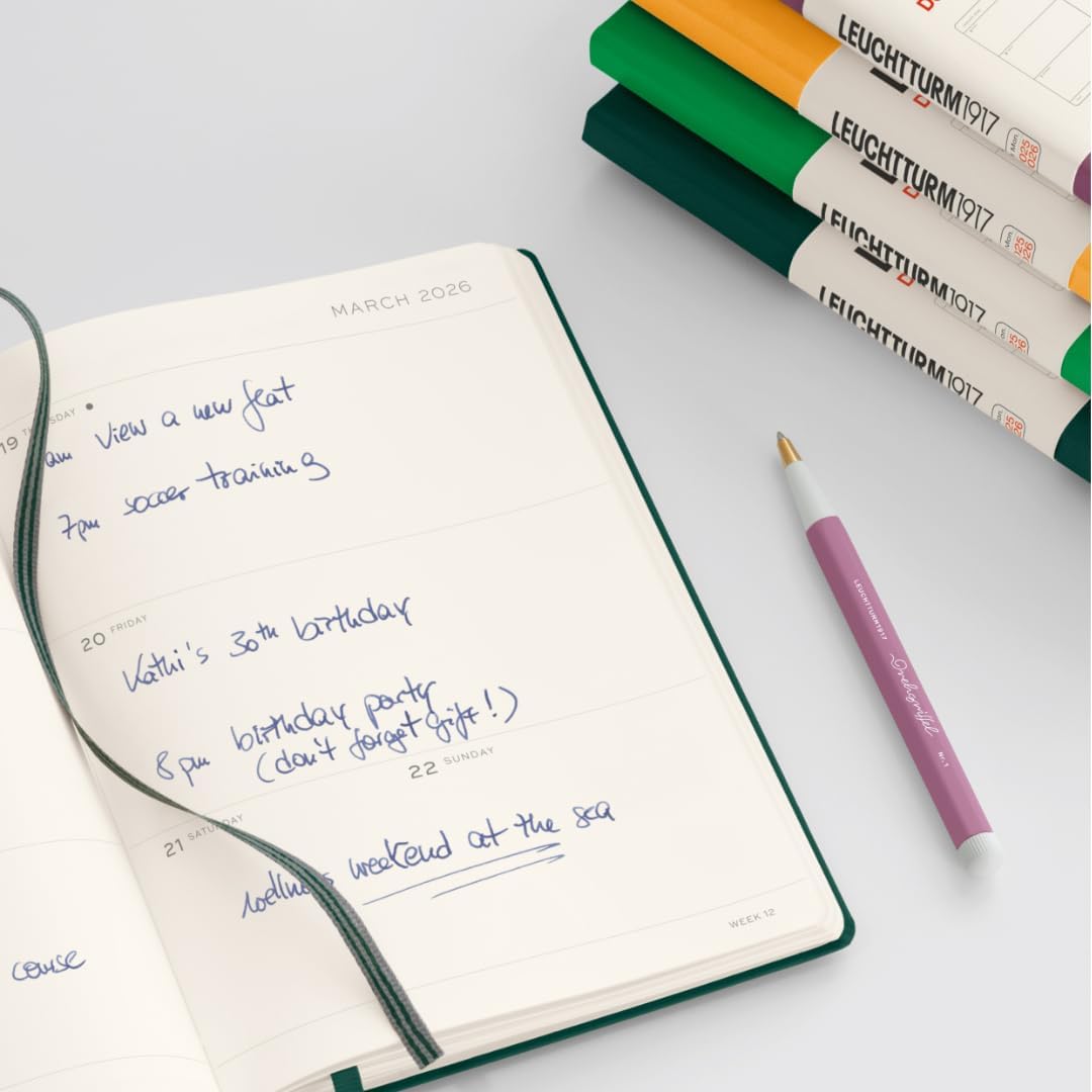 LEUCHTTURM1917 - Weekly Planner Hardcover Medium (A5), 18-month, Jul. 2025 - Dec. 2026, English, Rising Sun