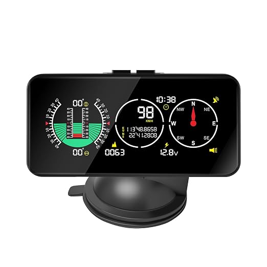 X60 Car Inclinometer for Off-Road, GPS Speedometer MPH KMH by Unknown