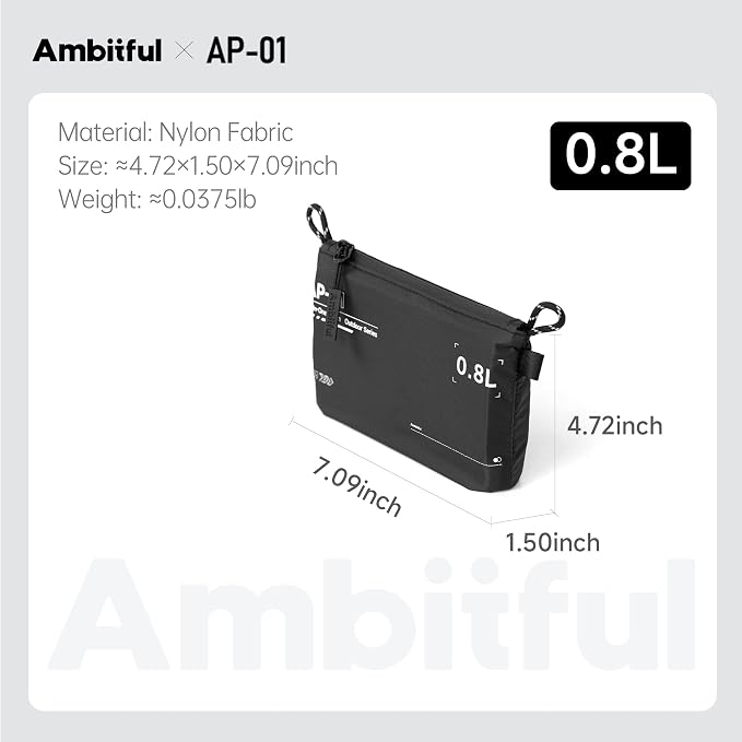 AMBITFUL AP-01 Water-Resistant Organizer Pouch, Ultra-Light Travel Storage Bag - Image 8