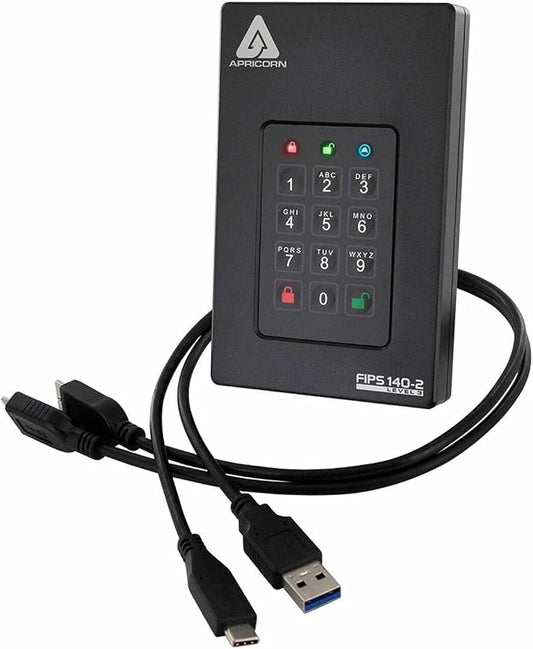 Apricorn 5TB Aegis Fortress L3- FIPS Level 3 Validated USB 3.0 Hardware by Apricorn
