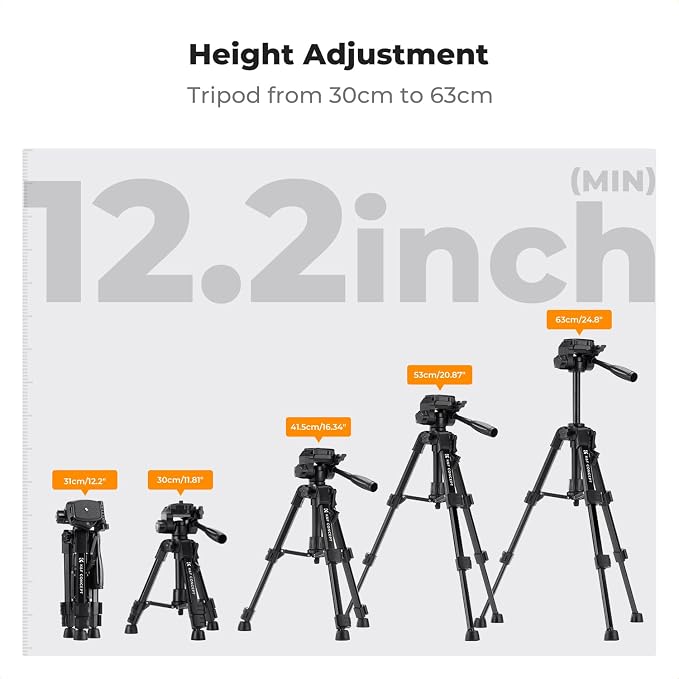 K&F CONCEPT 25" Mini Desk Tripod - Image 6