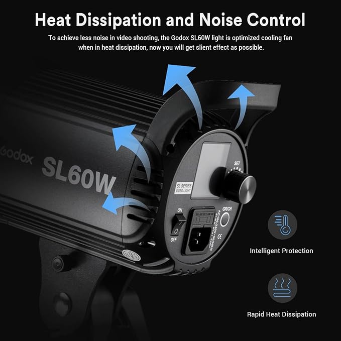 Godox SL-60W SL60W Daylight Led Video Light, 5600K Bright Studio Led Light - Image 5