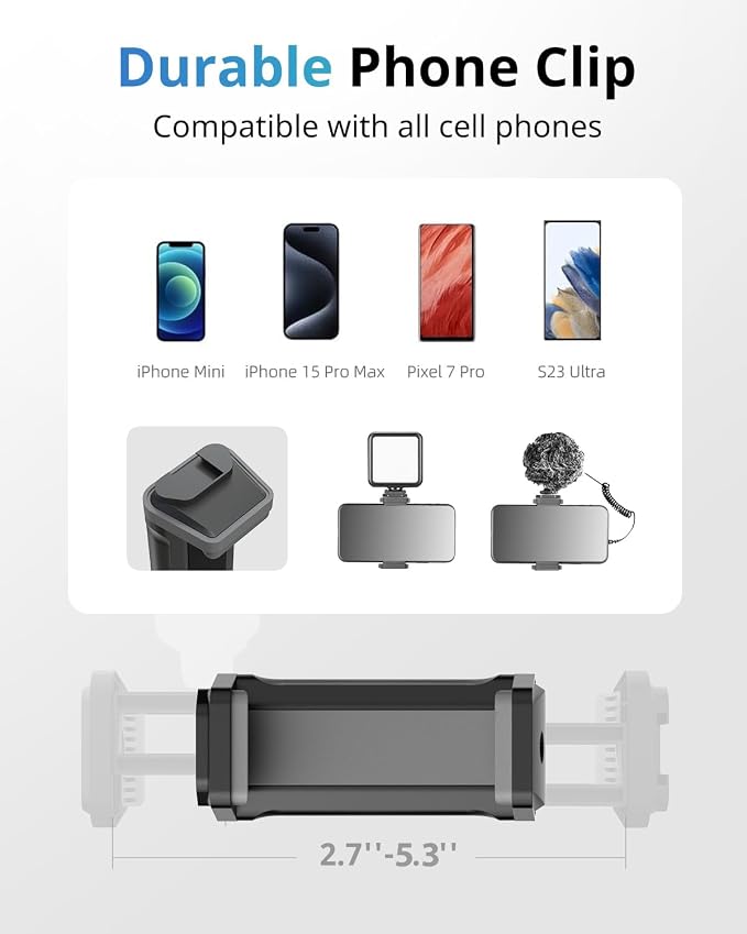UBeesize Camera Tripod with Remote, Flexible Tripod Stand with Phone Holder and - Image 5