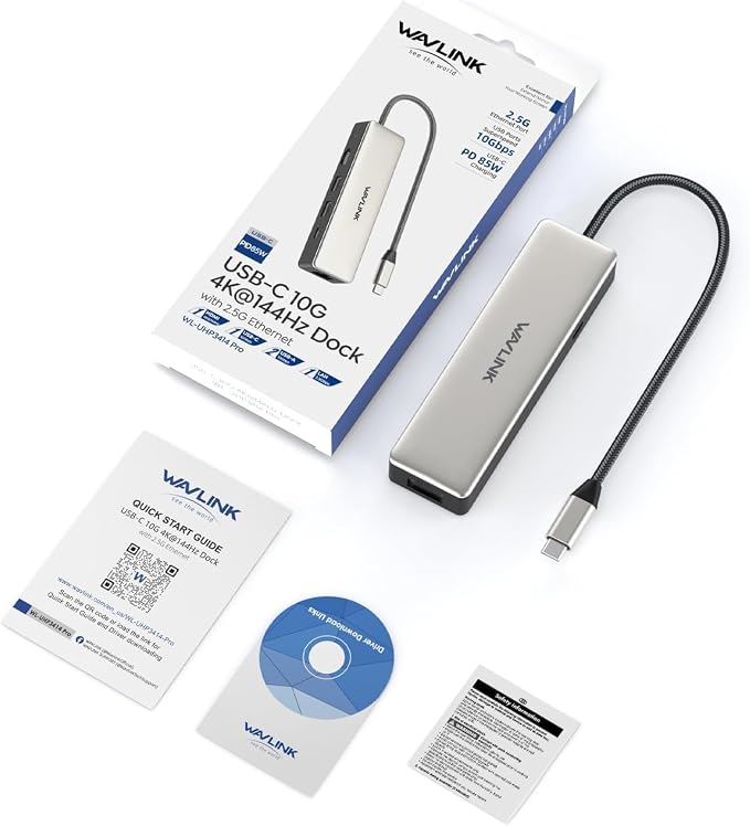 USB C Hub 2.5G Ethernet, WAVLINK 10Gbps USB C Hub Multiport Adapter - Image 9