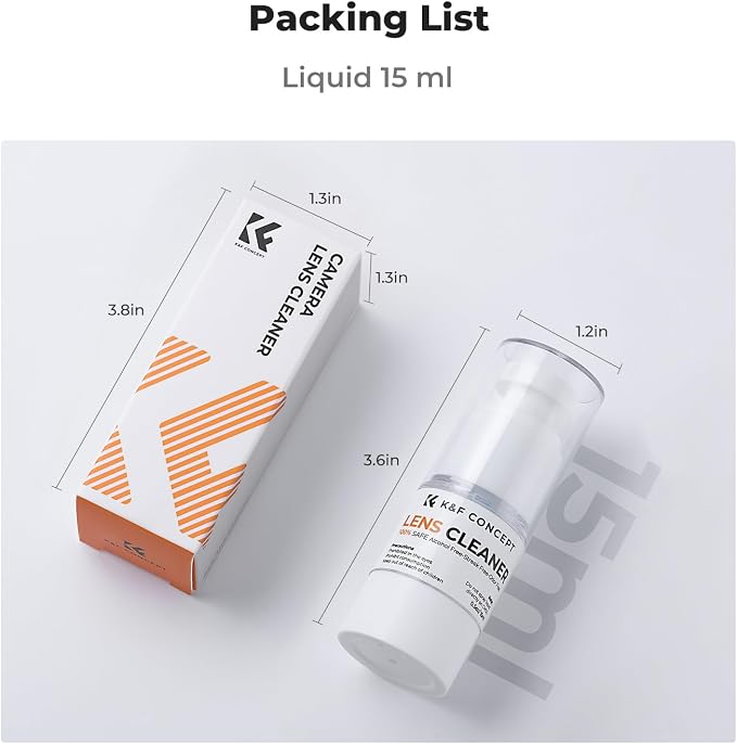 K&F CONCEPT Spray and Microfiber Lens Cleaner Care Kit, | Non-Flammable Camera - Image 4